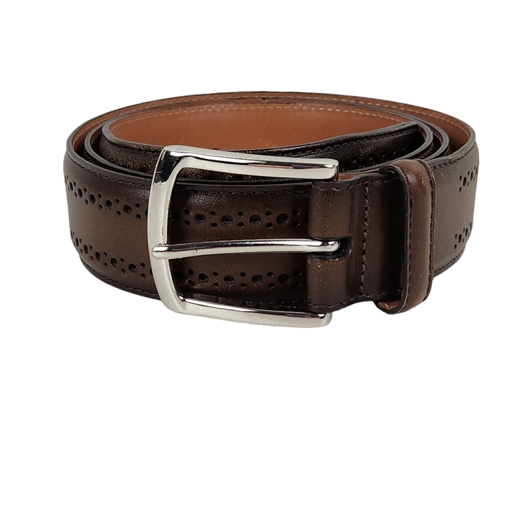 Allen Edmonds Manistee Brown Leather Dress Belt Men's Size 36.